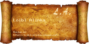 Loibl Alinka névjegykártya